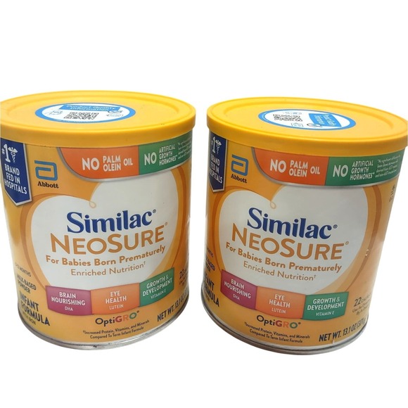 Similac Neosure Infant Formula Milk Based Powder 2-Pack 131 Oz Each Health Baby - Picture 2 of 6